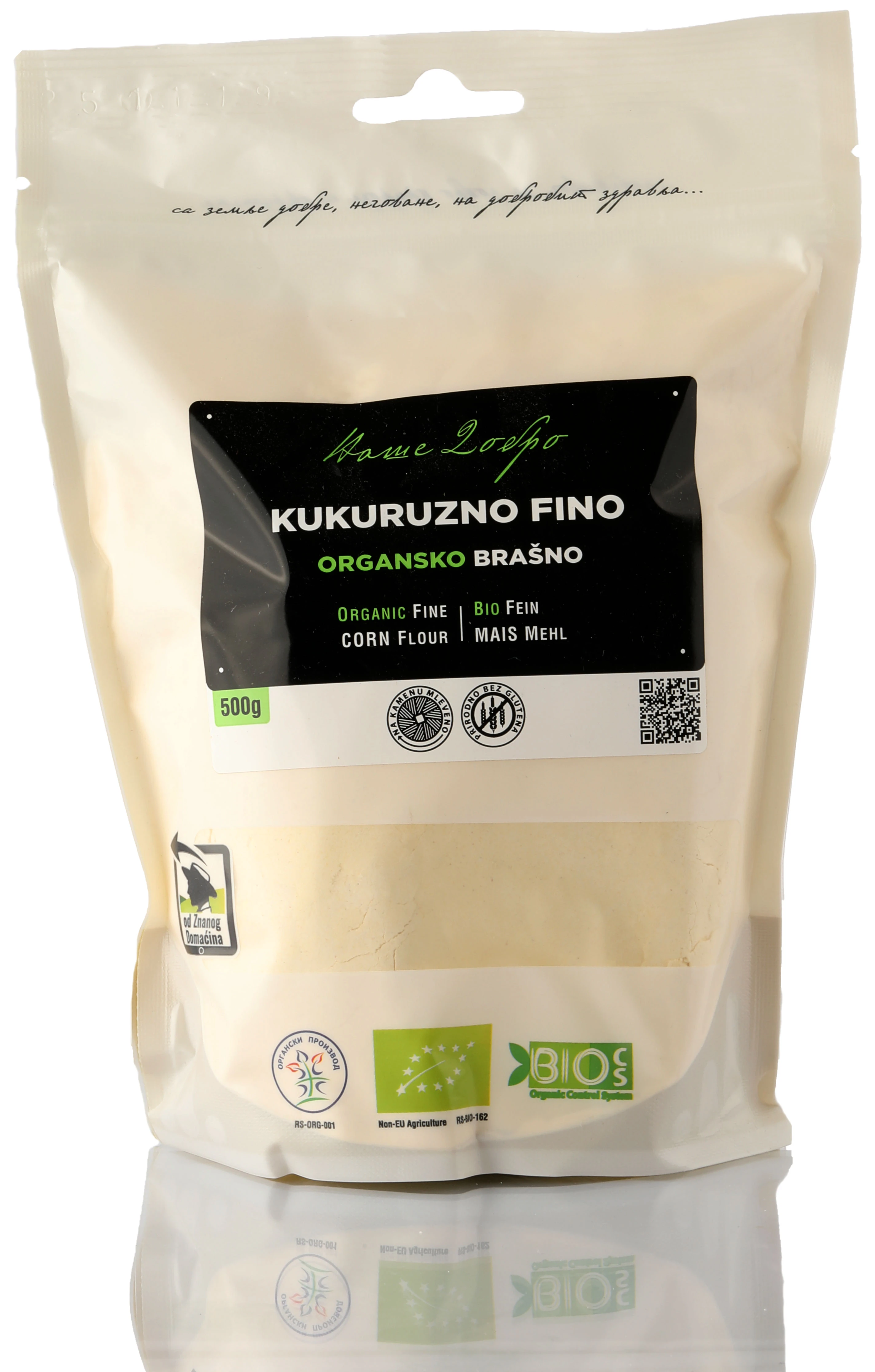 Fino kukuruzno brašno (organski proizvod) 500 g Naše dobro